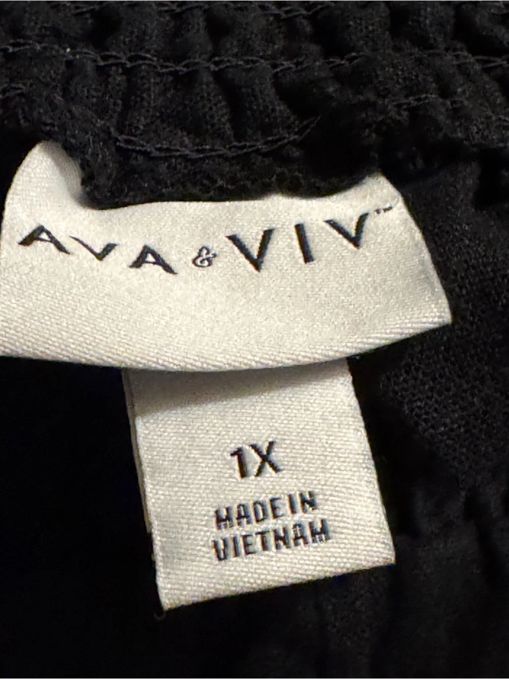 Ava & Viv Women’s Plus Black Linen Blend Elastic Waist Bermuda Shorts Size 1X